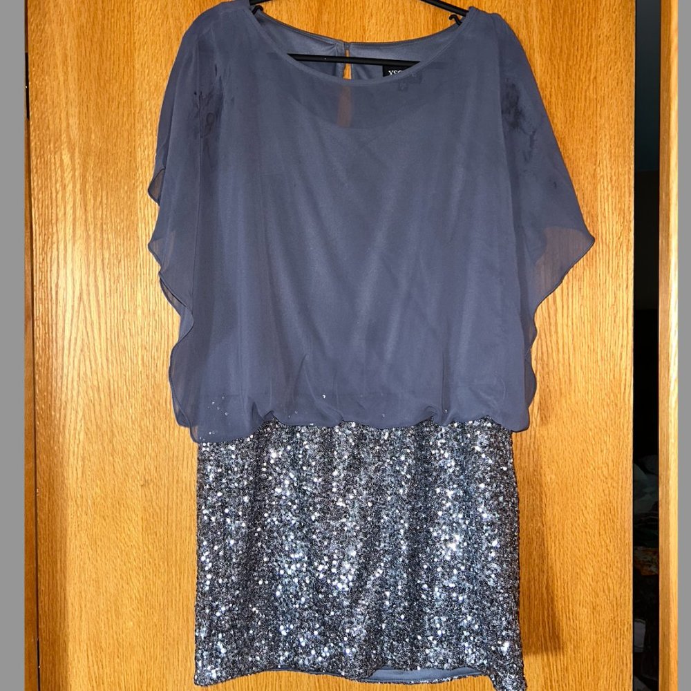 Silver Sequin Cocktail Dress